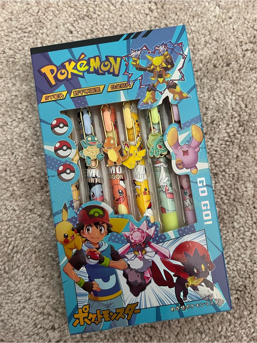 Pokémon Pen Set of 6 - Blue Pack